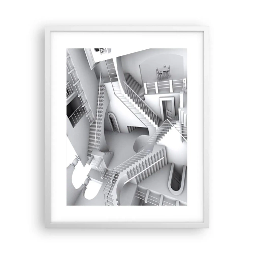 Plakát v bílém rámu - Paradoxy prostoru - 40x50 cm