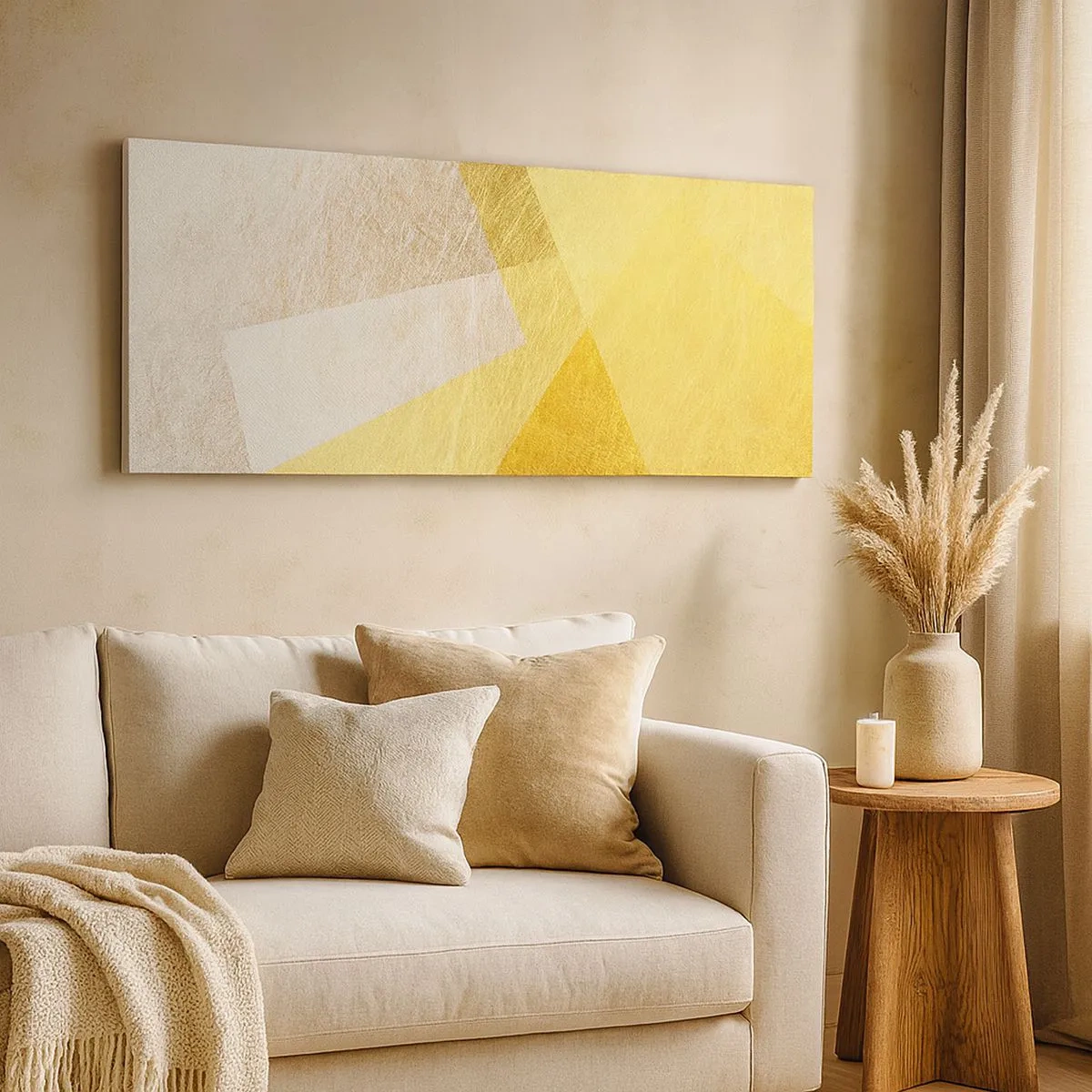 Obraz na plátně - Počasí geometrie - 100x40 cm