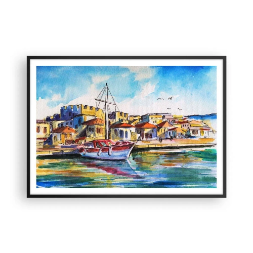 Plakát v černém rámu - Duhové odpoledne - 100x70 cm