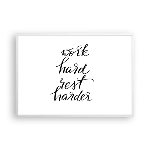 Plakát v bílém rámu - Životní rovnováha - 100x70 cm