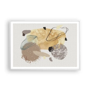 Plakát v bílém rámu - Abstraktní švestka - 100x70 cm