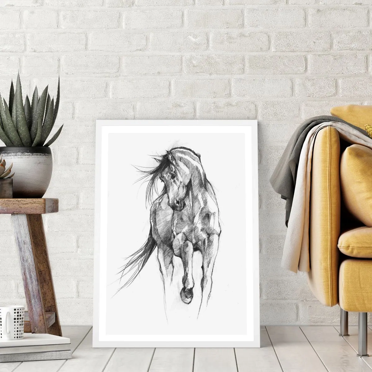 Plakát v bílém rámu - V ladném klusu - 40x50 cm