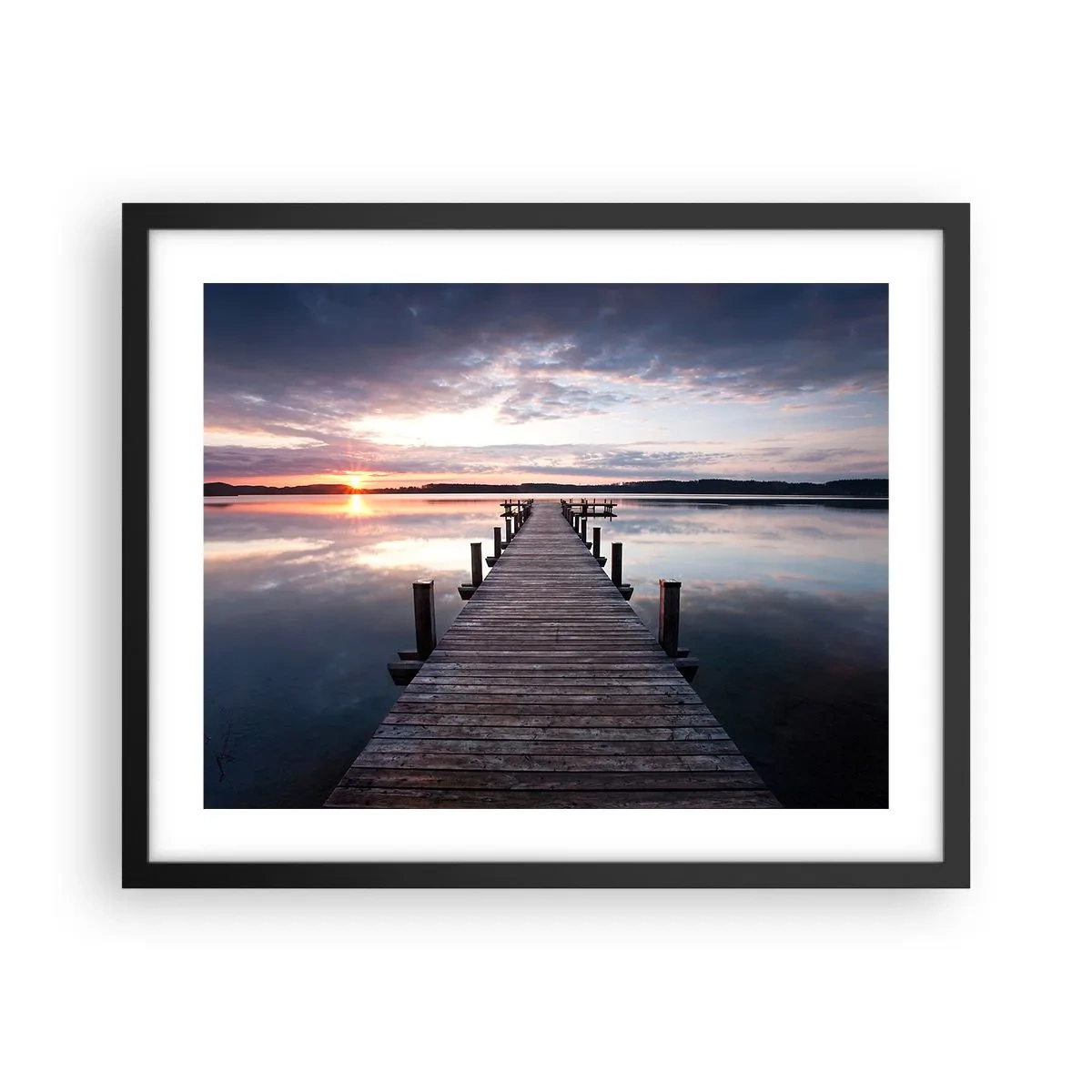 Plakát v černém rámu - Tichá hranice mezi dnem a nocí - 50x40 cm
