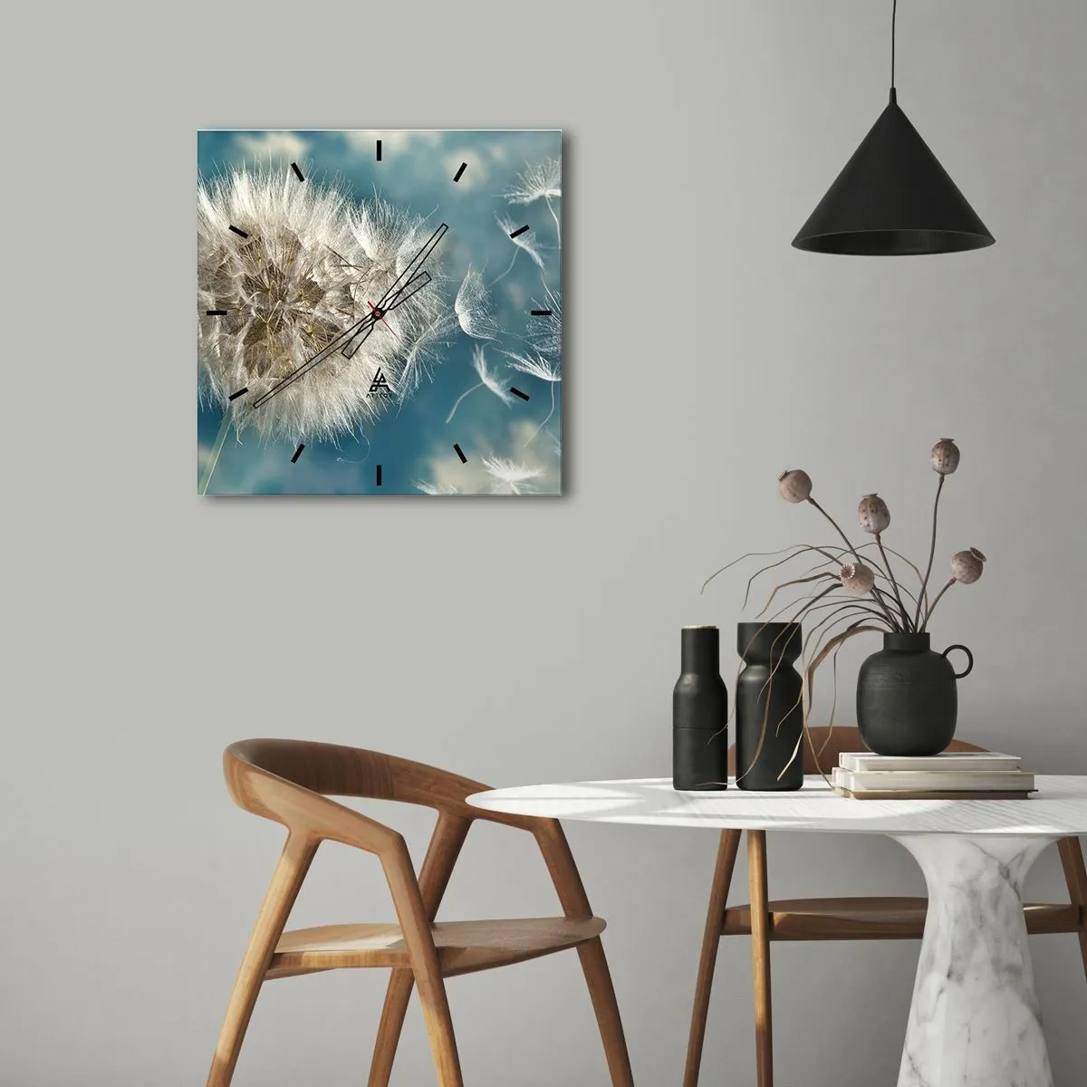 Nástěnné hodiny - Dech anděla - 30x30 cm