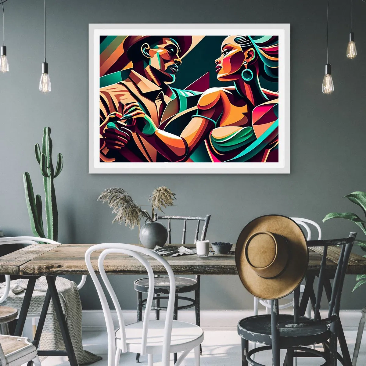 Plakát v bílém rámu - V rytmu srdce - 100x70 cm