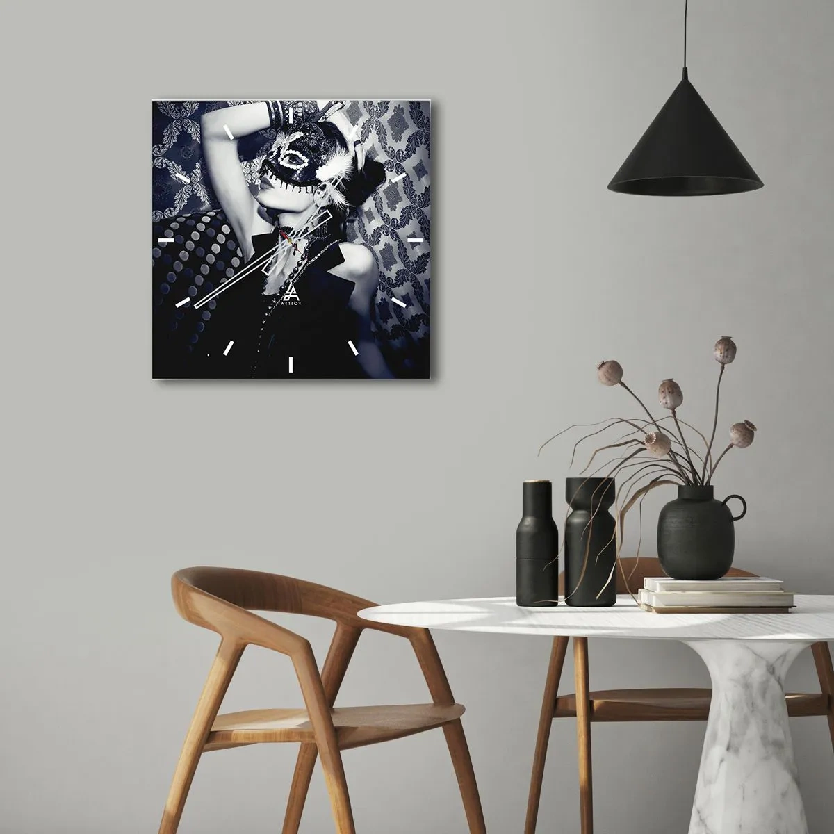 Nástěnné hodiny - Dekorace, ozdoby, vzory… - 30x30 cm