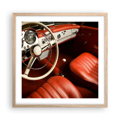 Plakát v rámu světlý dub - Luxus ve stylu vintage - 50x50 cm