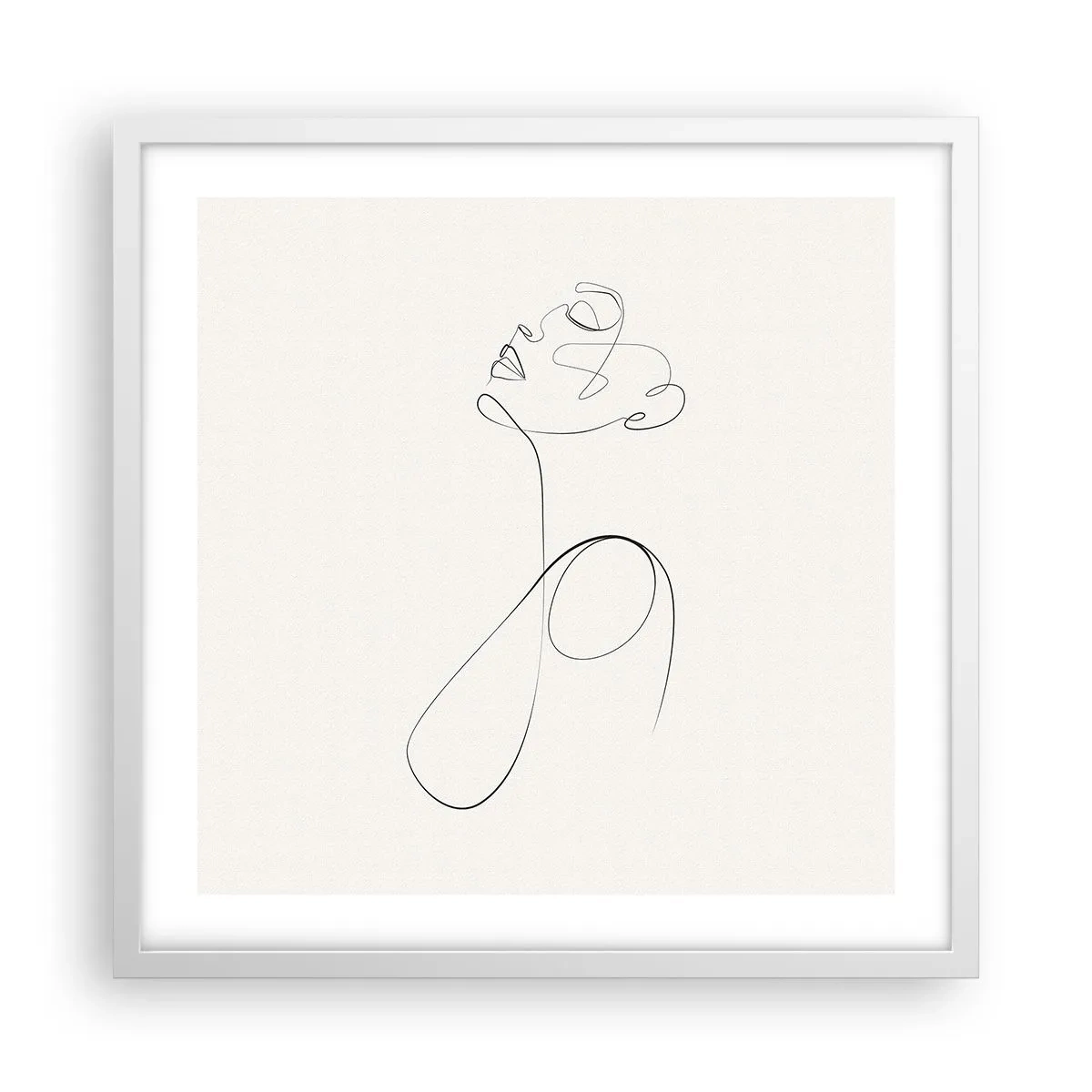 Plakát v bílém rámu - Zamotaná ve snech - 50x50 cm