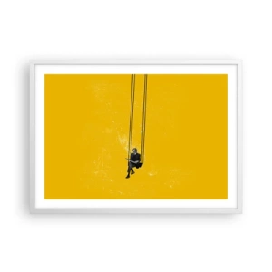 Plakát v bílém rámu - Den jako každý jiný - 70x50 cm