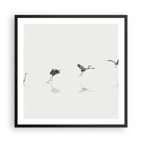 Plakát v černém rámu - Čtyři jednoduché kroky - 60x60 cm