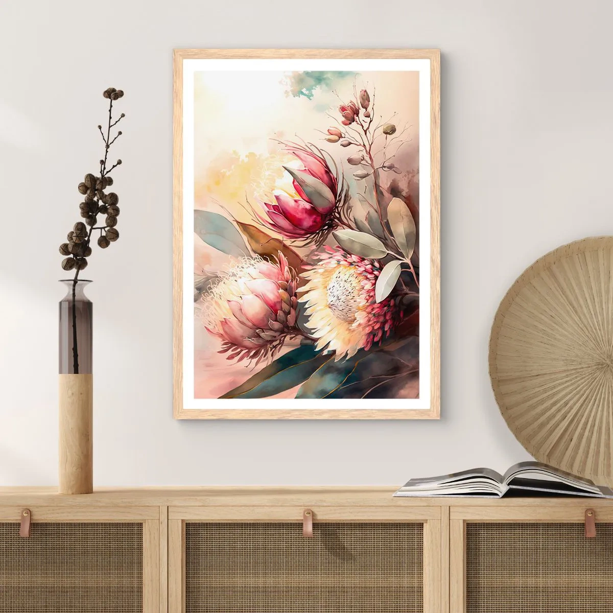 Plakát v rámu světlý dub - Z profilu a en face - 61x91 cm