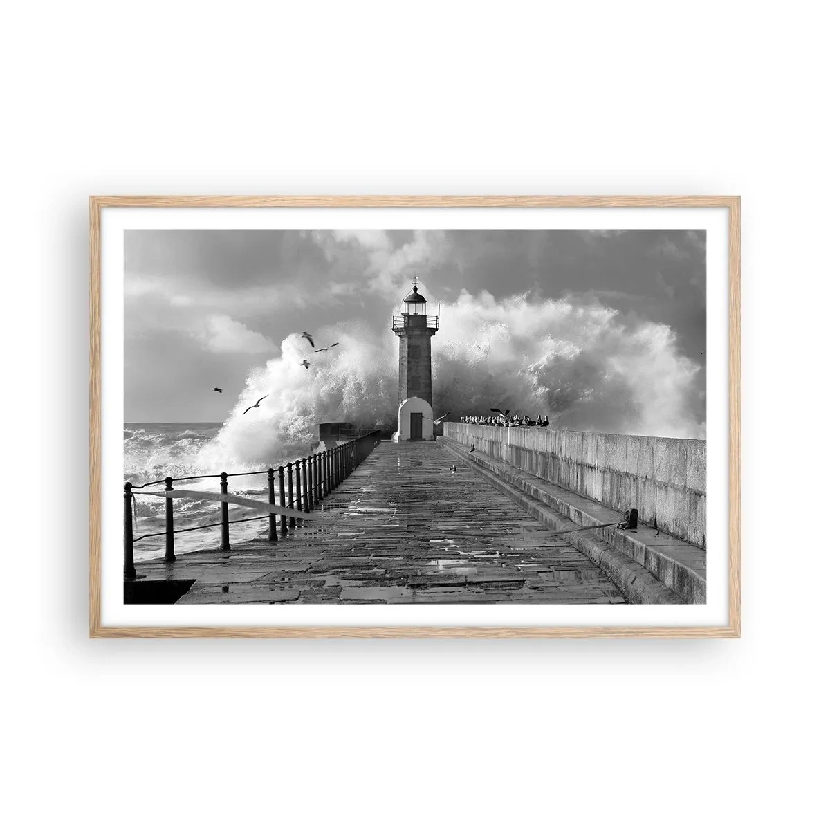 Plakát v rámu světlý dub - Nebojácná - 91x61 cm