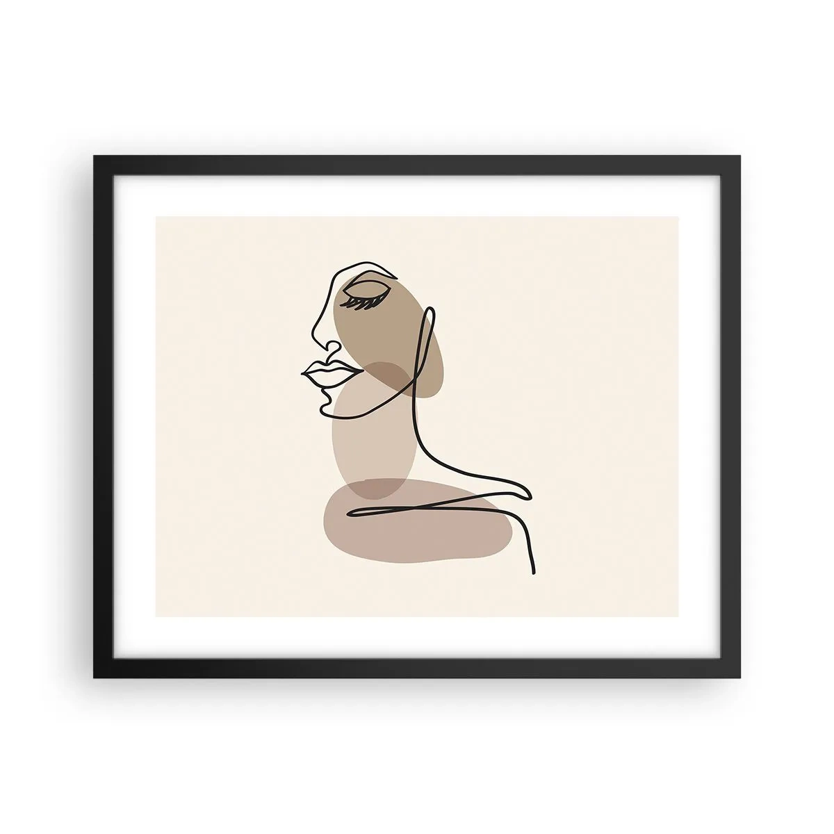 Plakát v černém rámu - Určitá linie krásy - 50x40 cm