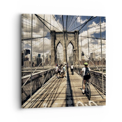 Obraz na plátně - Přímo do srdce města - 30x30 cm