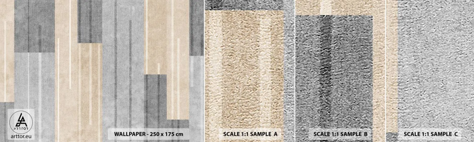 Fototapeta Vzorek Standard Eco - Kompozice: drž se - Abstrakce, Čáry, Pastel - 100x30 cm