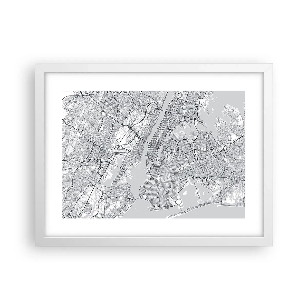 Plakát v bílém rámu - Anatomie metropole - 40x30 cm