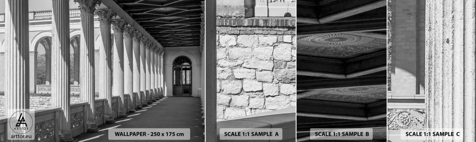 Fototapeta Vzorek Standard Eco - Slunná arkáda - Sloupce, Architektura, Klasický - 100x30 cm