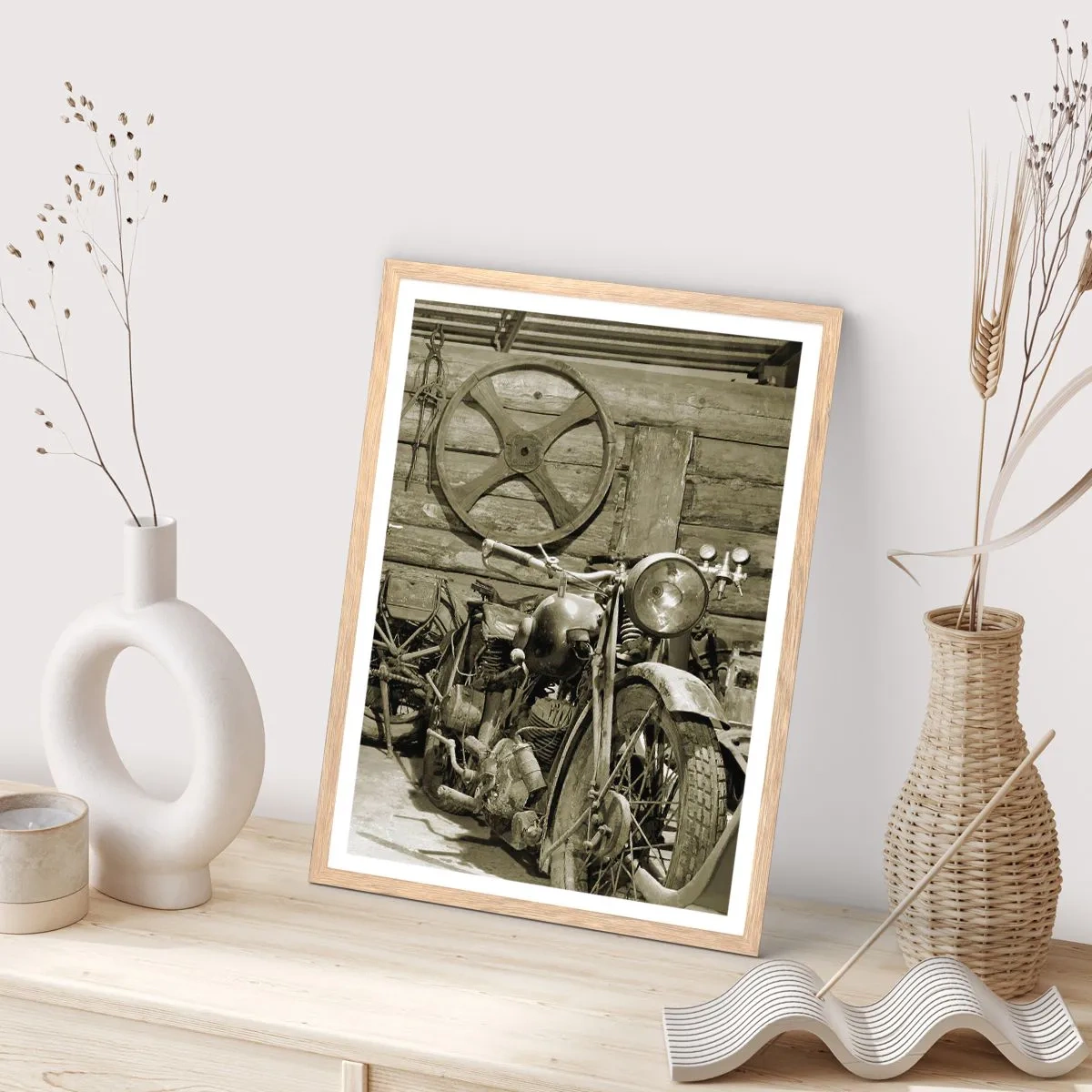 Plakát v rámu světlý dub - V kůlně strýce Vládi - 50x70 cm