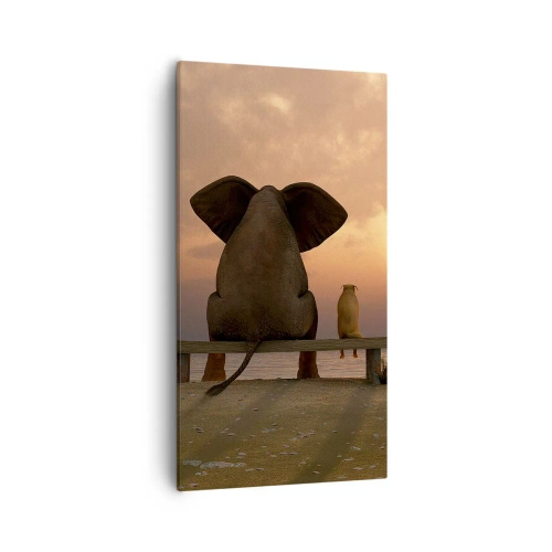 Obraz na plátně - Je skvělé spolu mlčet - 55x100 cm