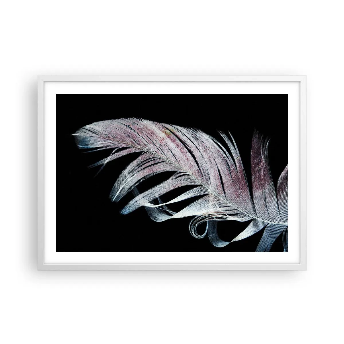 Plakát v bílém rámu - Přemýšlejte o dotyku - 70x50 cm