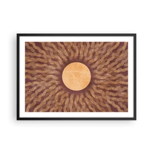 Plakát v černém rámu - Ikona slunce - 70x50 cm