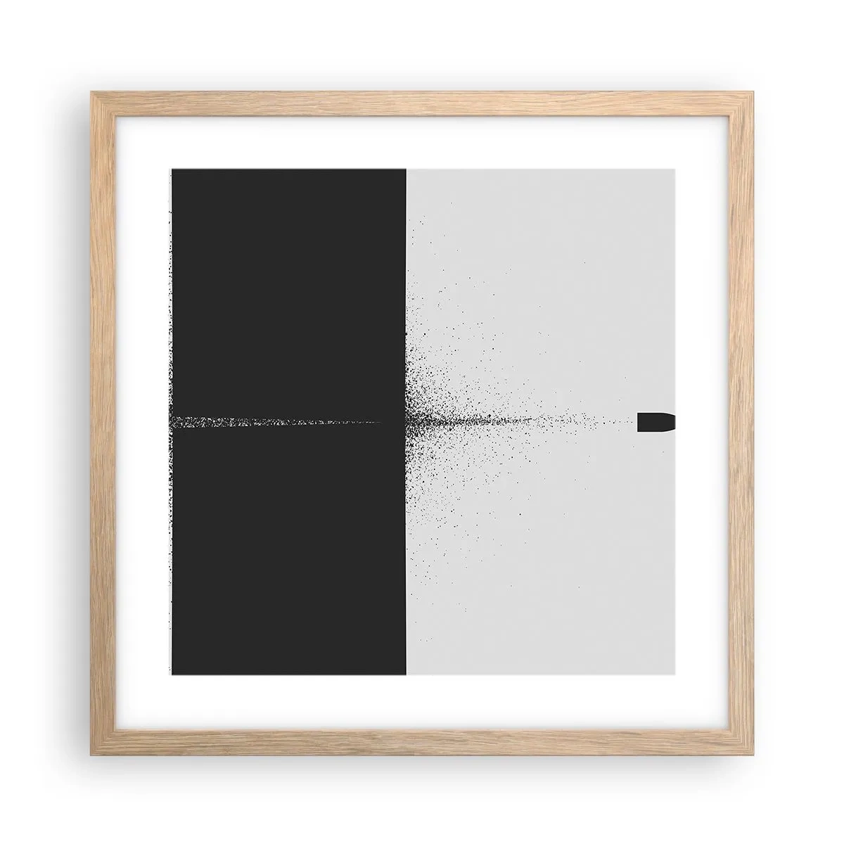 Plakát v rámu světlý dub - Přímo k cílu - 40x40 cm