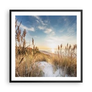 Plakát v černém rámu - Severní pláž - 60x60 cm