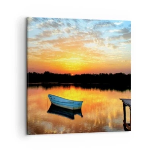 Obraz na plátně - Podívej, poslouchej, medituj - 50x50 cm