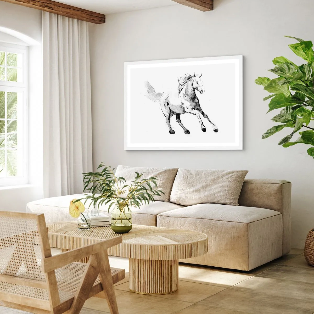 Plakát v bílém rámu - Nezkrocená duše - 91x61 cm