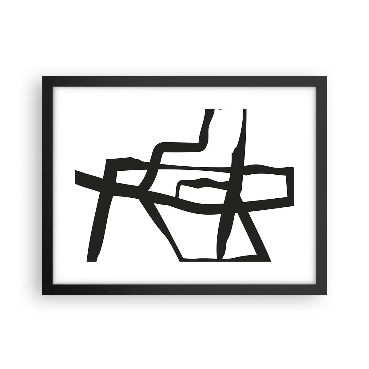 Plakát v černém rámu - Černobílá konstrukce - 40x30 cm