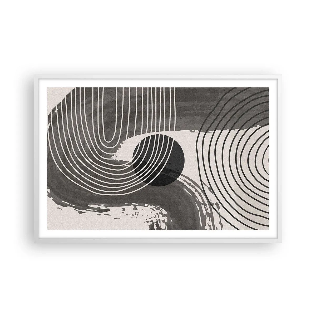 Plakát v bílém rámu - Ovál vítězí - 91x61 cm