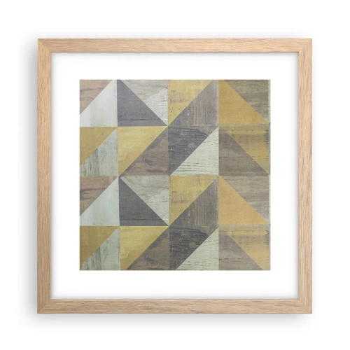 Plakát v rámu světlý dub - V úhlu trojúhelníku - 30x30 cm
