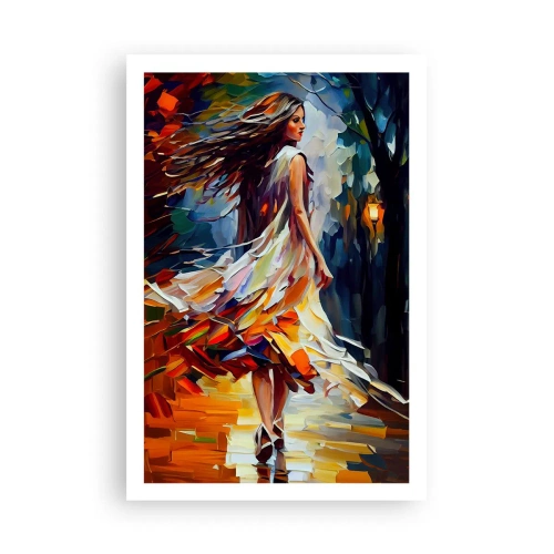 Plakát - Podzimní dívka - 61x91 cm