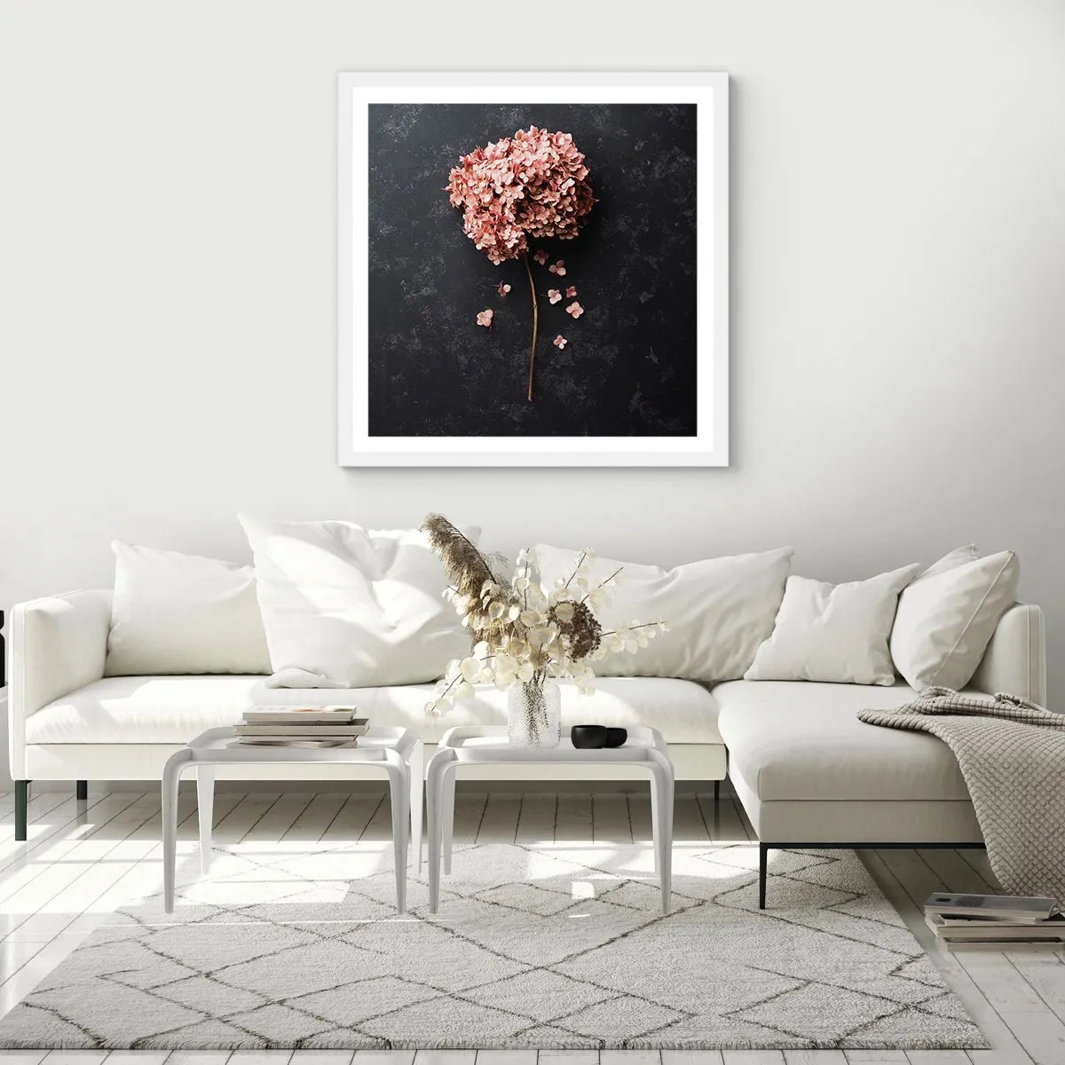 Plakát v bílém rámu - Skutečně romantické znamení - 60x60 cm