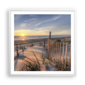 Plakát v bílém rámu - Odlesk a stín větru - 60x60 cm