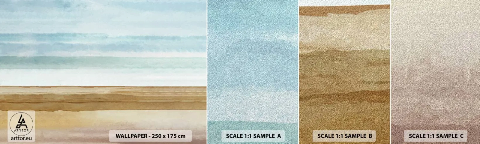 Vzor Fototapety Samolepicí Deluxe Sticker - Utěšení - Abstrakce, Pobřeží, Pláž - 100x30 cm