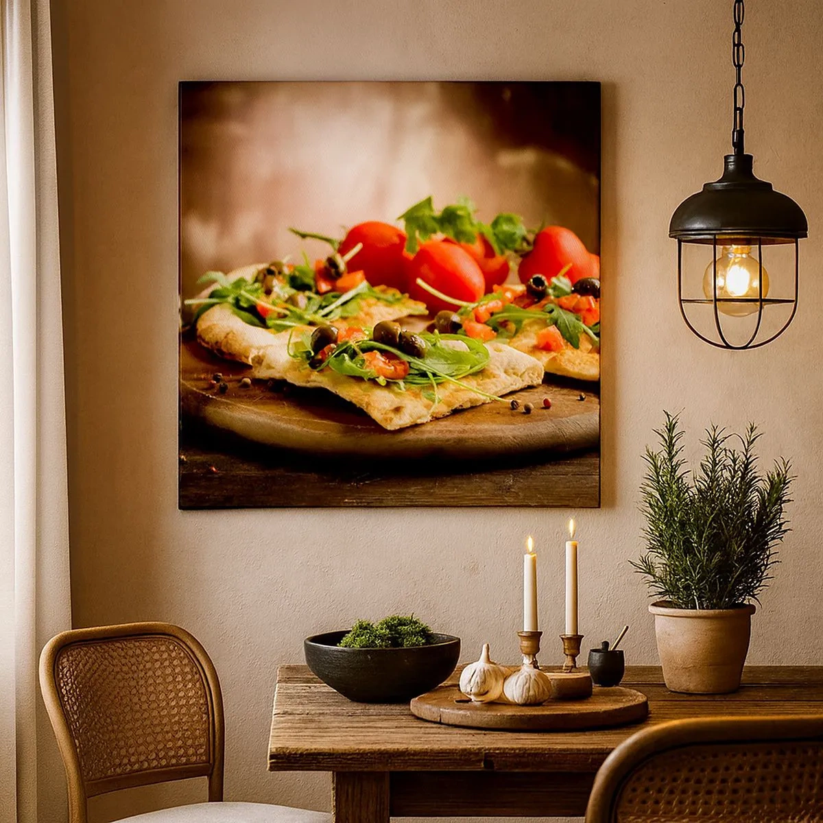 Obraz na plátně - Přímo z pece a ze zahrady - 30x30 cm