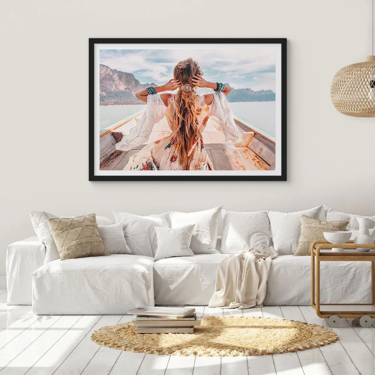 Plakát v černém rámu - Na cestě ke štěstí - 100x70 cm