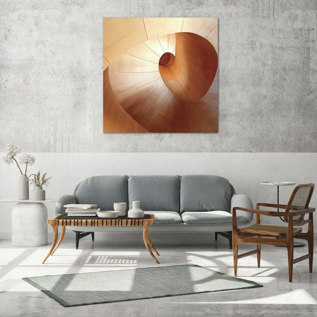 Obraz na skle - Architektonická serpentina - 60x60 cm