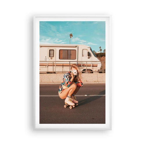 Plakát v bílém rámu - Usmějte se! - 61x91 cm