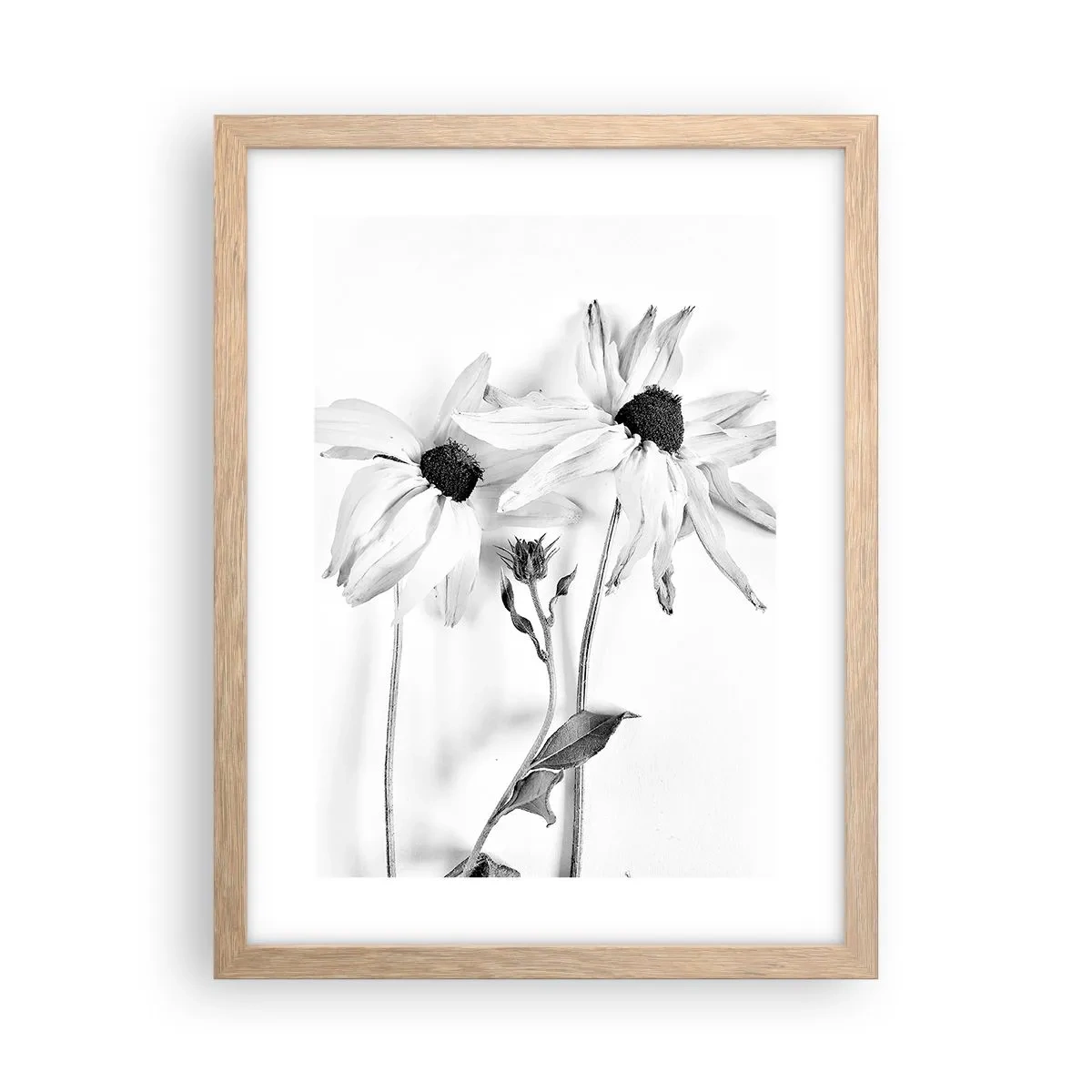 Plakát v rámu světlý dub - Nikdo nechce být sám - 30x40 cm