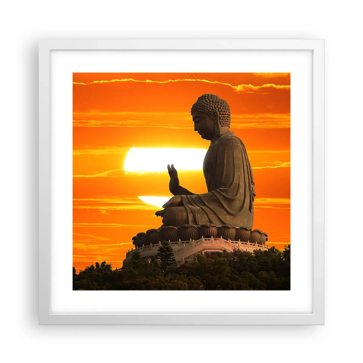 Plakát v bílém rámu - Bez strachu ze světa - 40x40 cm