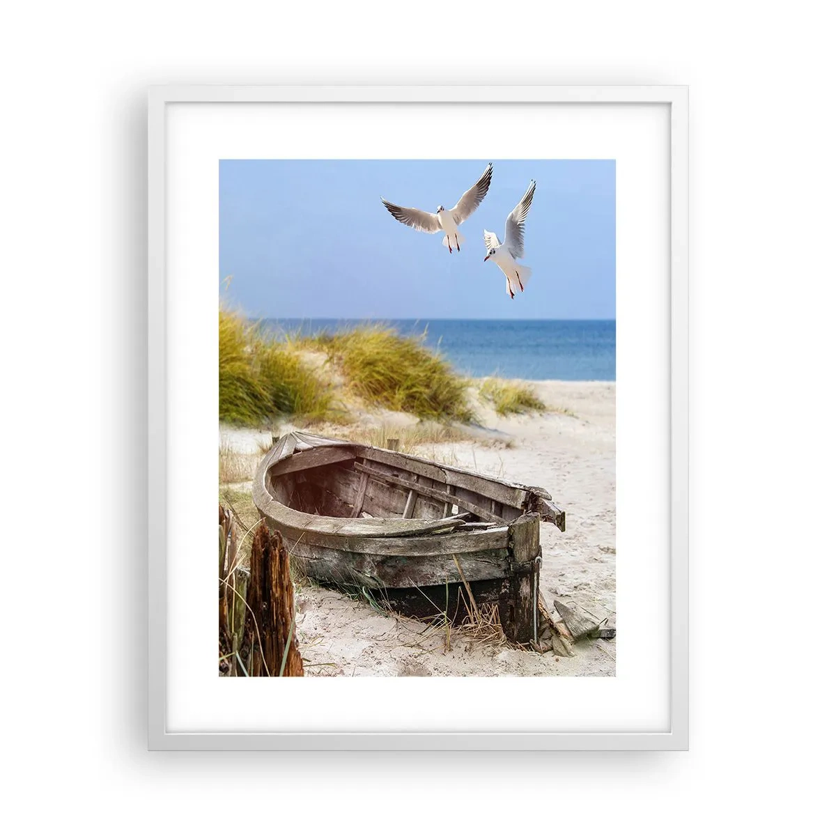 Plakát v bílém rámu - Větrem ozářené - 40x50 cm