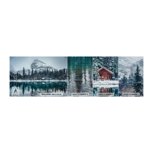 Vzor Fototapety Premium Canvas - Kanadské útočiště - Krajina, Kanada, Zima - 100x30 cm