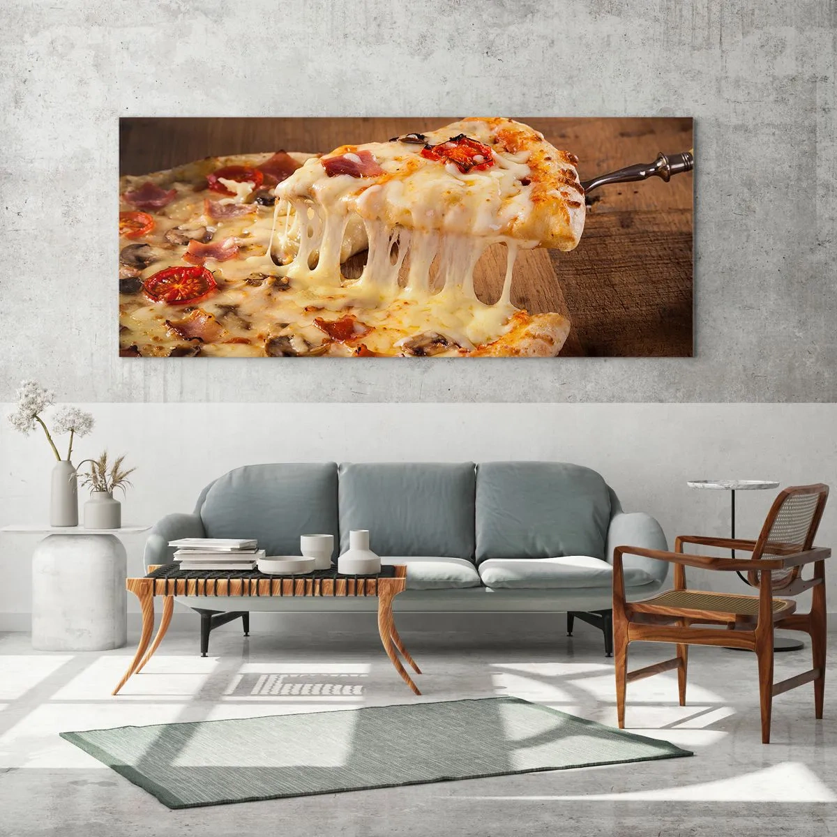 Obraz na skle - Veledílo italského umění - 100x40 cm