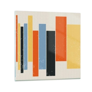 Obraz na skle - Záznam hudby - 40x40 cm