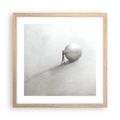 Plakát v rámu světlý dub - Hra života - 40x40 cm