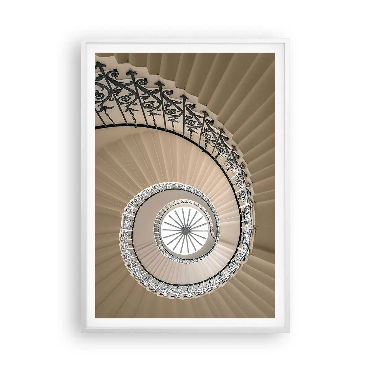 Plakát v bílém rámu - Uvnitř mušle - 70x100 cm