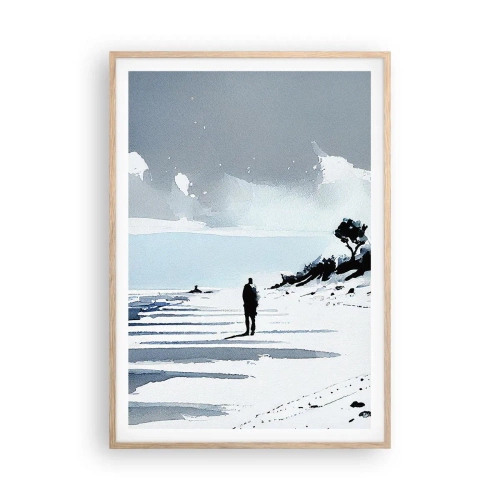 Plakát v rámu světlý dub - O samotě - 70x100 cm