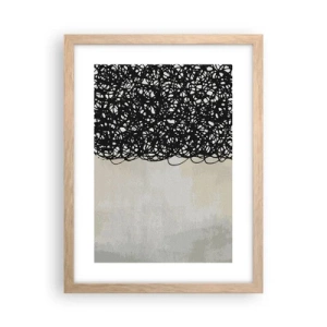 Plakát v rámu světlý dub - Vířící abstrakce - 30x40 cm